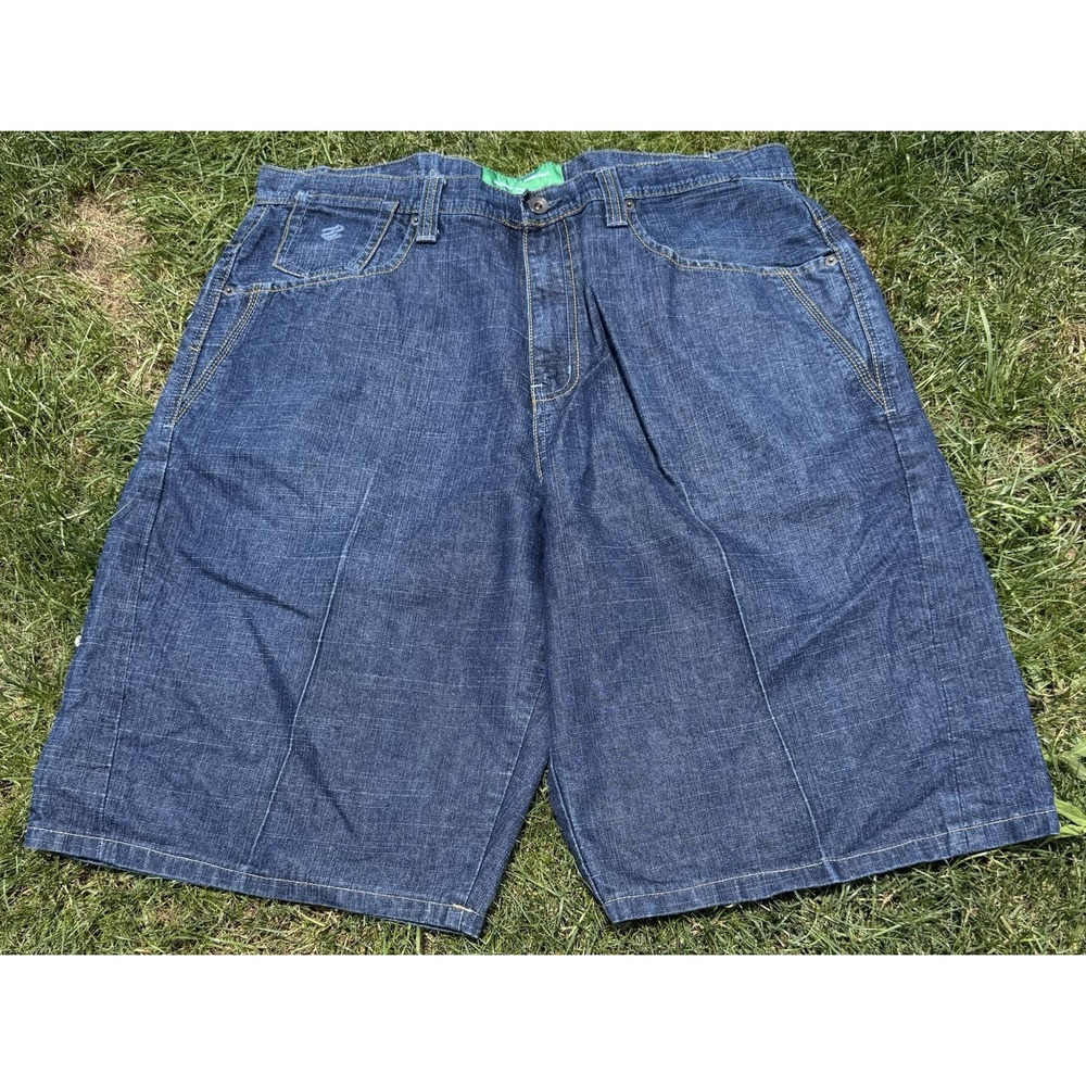 Vintage Y2K Rocawear Embroidered‎ Wide Baggy Denim Jorts Mens Size 38